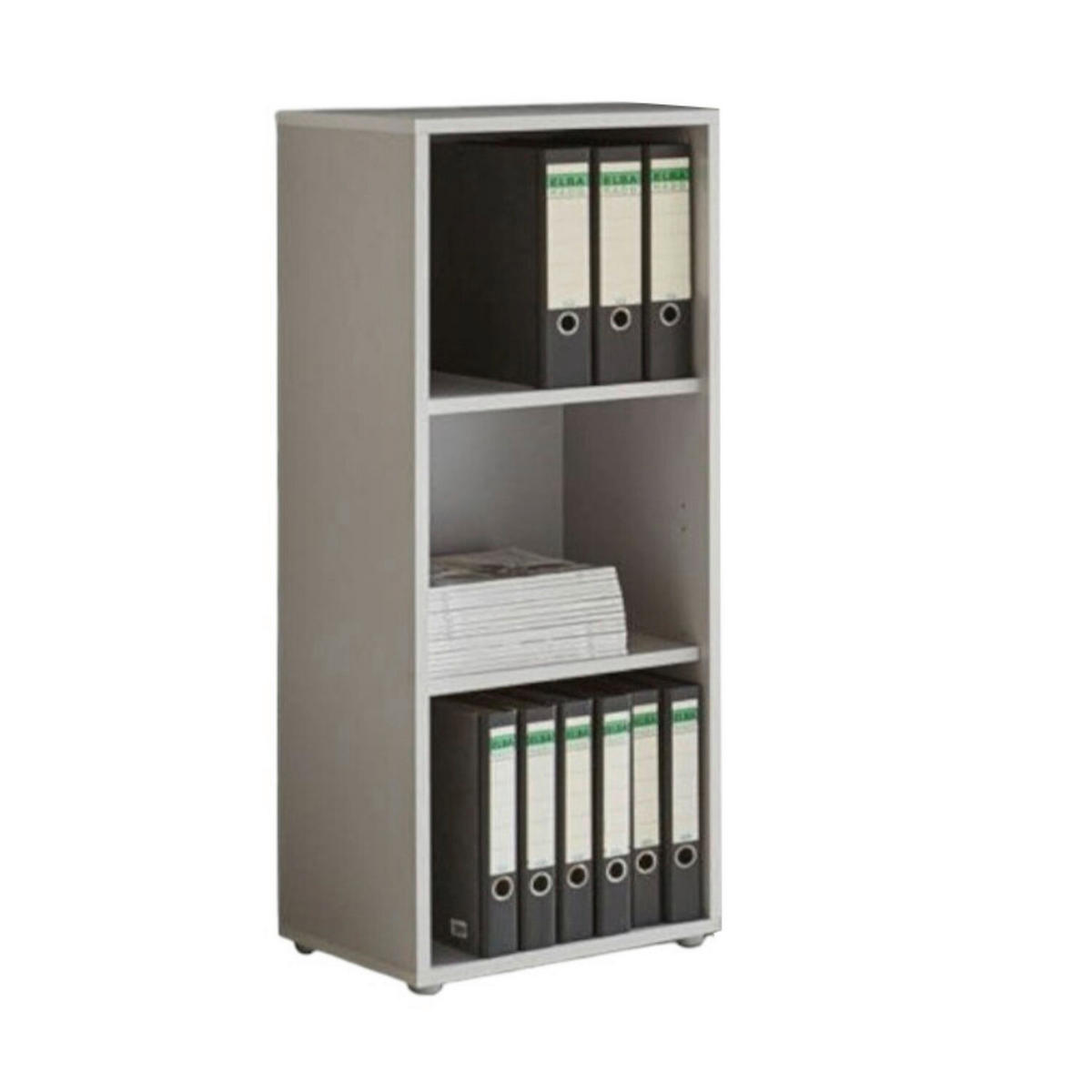 AKTENSCHRANK 172,6/113,6/33 cm  - Weiß Hochglanz/Grau, MODERN, Holzwerkstoff (172,6/113,6/33cm) - MID.YOU