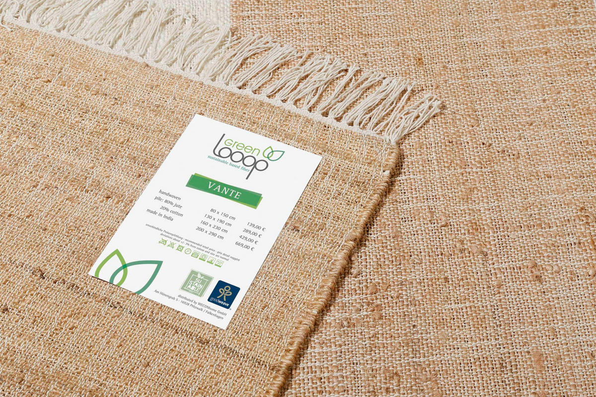 HANDWEBTEPPICH 200/290 cm Vante Creme, Honig rechteckig  - Creme/Honig, Basics, Textil (200/290cm)