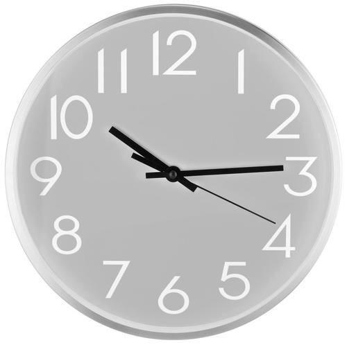 Wanduhr Alfa Grau/silber, D: 30 Cm