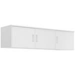 AUFSATZSCHRANK 157/43/54 cm   - Silberfarben/Weiß, KONVENTIONELL, Holzwerkstoff/Kunststoff (157/43/54cm) - Xora