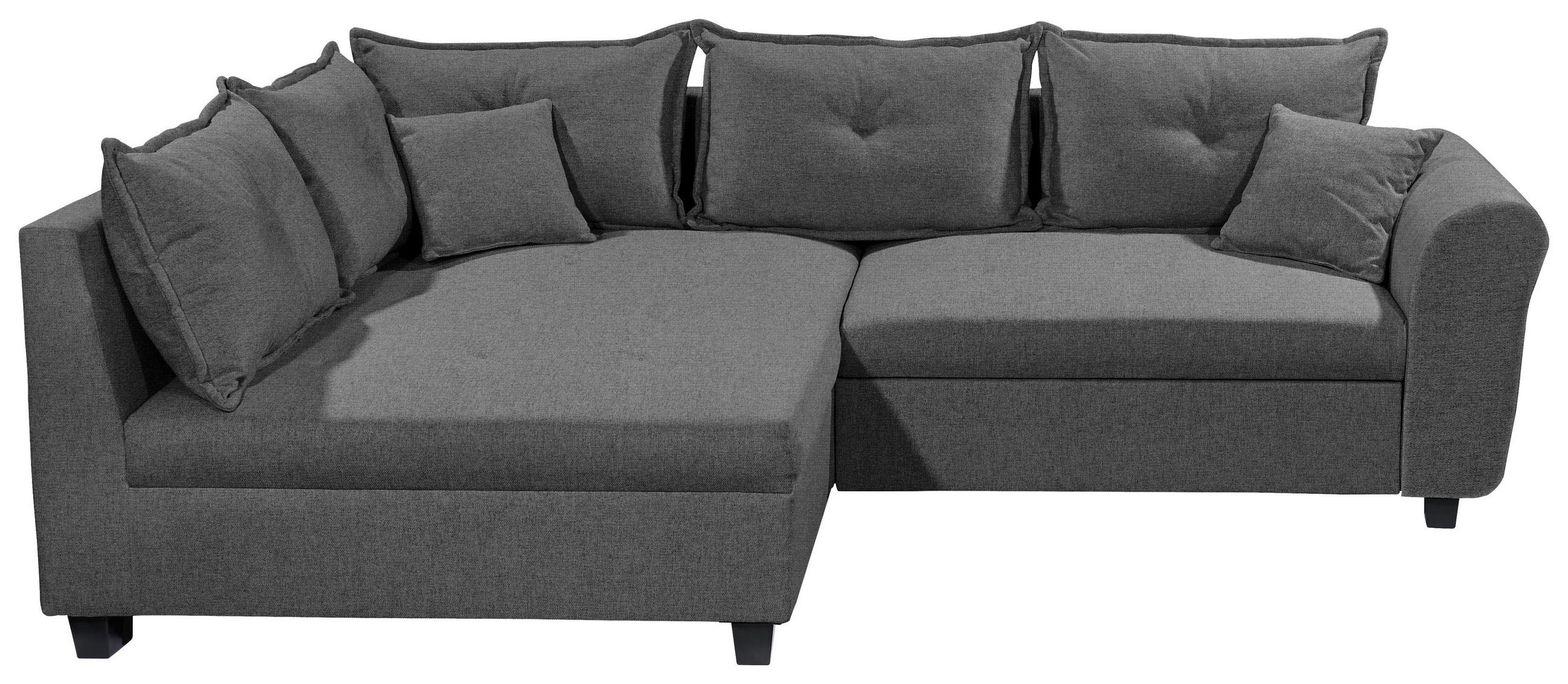 ECKSOFA Anthrazit Webstoff  - Anthrazit/Schwarz, MODERN, Kunststoff/Textil (175/252cm) - Livetastic