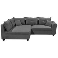 ECKSOFA in Webstoff Anthrazit  - Anthrazit/Schwarz, Modern, Kunststoff/Textil (175/252cm) - Livetastic