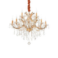 KRONLEUCHTER 74/88/170 cm   - Transparent/Goldfarben, KONVENTIONELL, Glas/Metall (74/88/170cm)