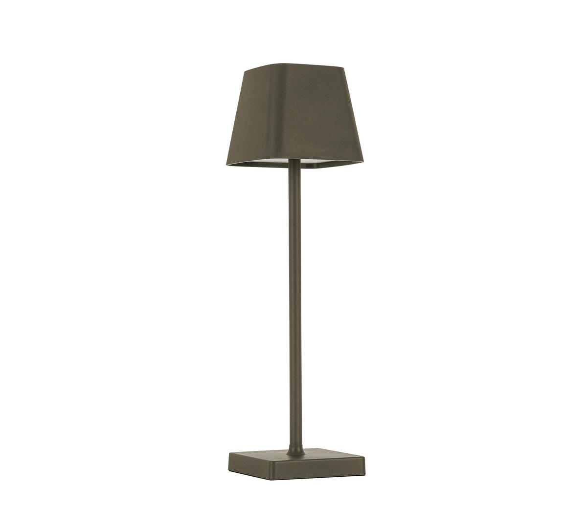 AKKU-TISCHLEUCHTE - Grau, Design, Kunststoff/Metall (10/38cm) - Novel