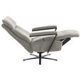 RELAXSESSEL in Textil Hellgrau  - Hellgrau/Schwarz, Design, Textil/Metall (68/117/85cm) - Cantus