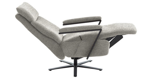 RELAXSESSEL in Textil Hellgrau - Hellgrau/Schwarz, Design, Textil/Metall (68/117/85cm) - Cantus