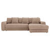 ECKSOFA Hellbraun Cord  - Hellbraun/Schwarz, MODERN, Kunststoff/Textil (302/182cm) - Carryhome