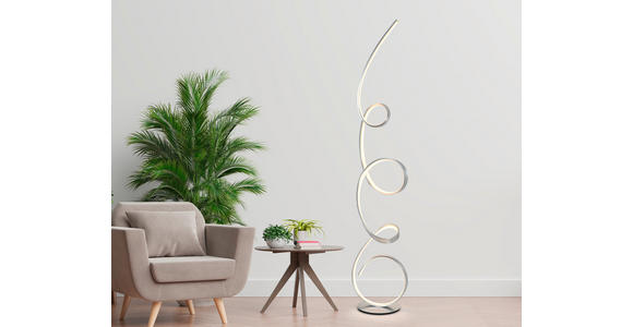 LED-STEHLEUCHTE 24/30,3/156,7 cm    - Alufarben, LIFESTYLE, Kunststoff/Metall (24/30,3/156,7cm) - Novel