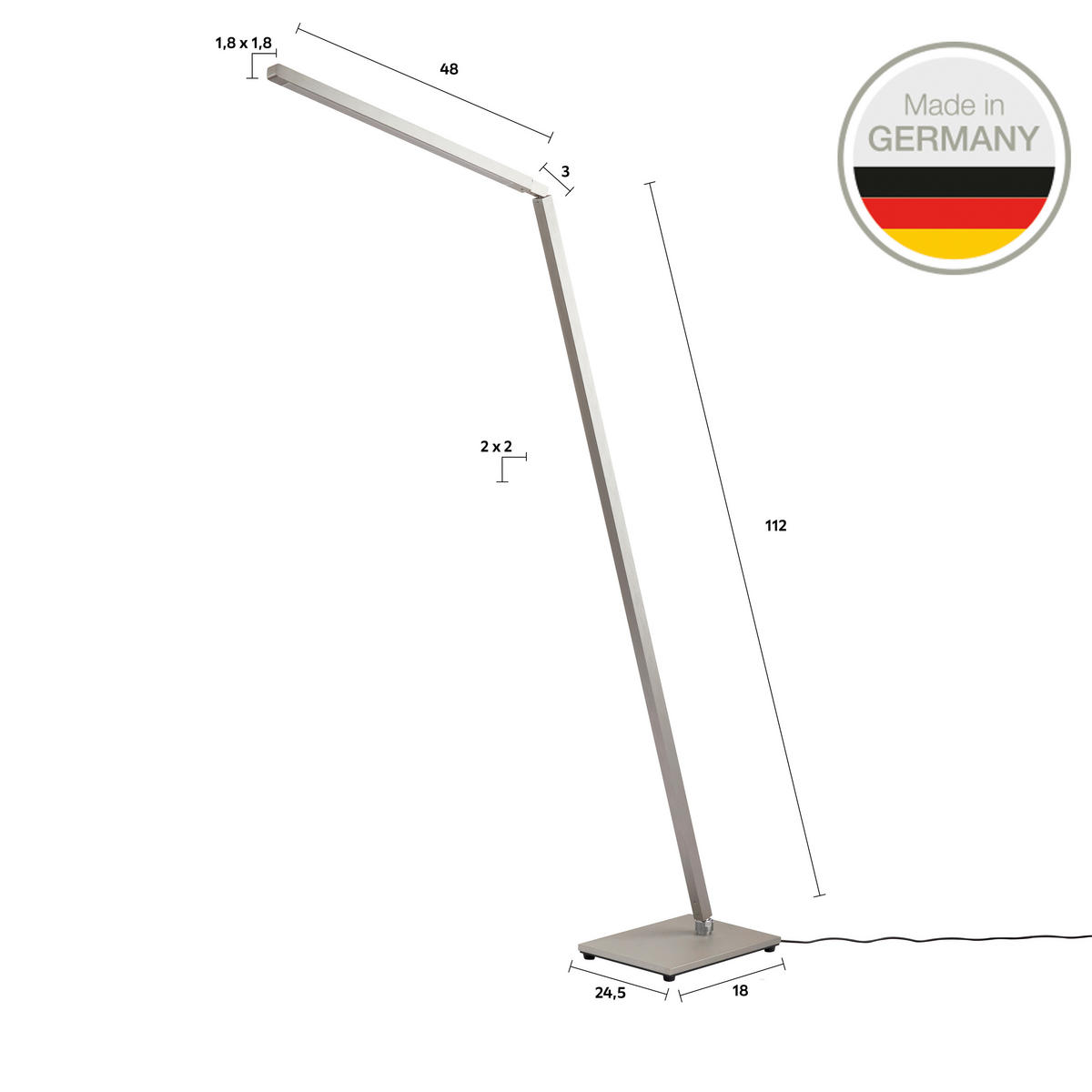 LED-STEHLEUCHTE   - Design (160cm) - Ambiente