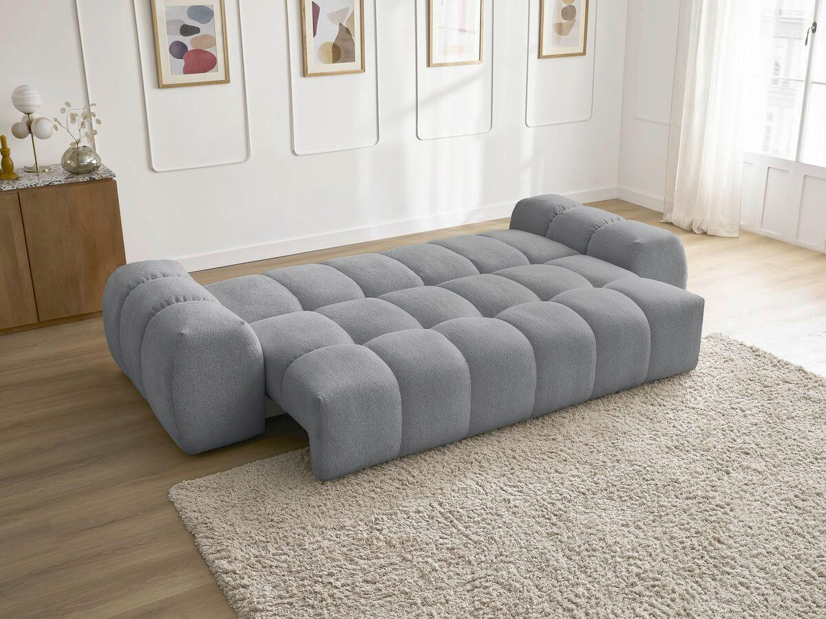 SCHLAFSOFA Flachgewebe Dunkelgrau  - Dunkelgrau/Schwarz, MODERN, Kunststoff/Textil (278/115/90cm) - Livetastic
