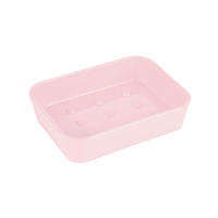 POSUDA ZA SAPUN  pink  plastika  - pink, Osnovno, plastika (11,9/2,3/8,9cm) - Homeware