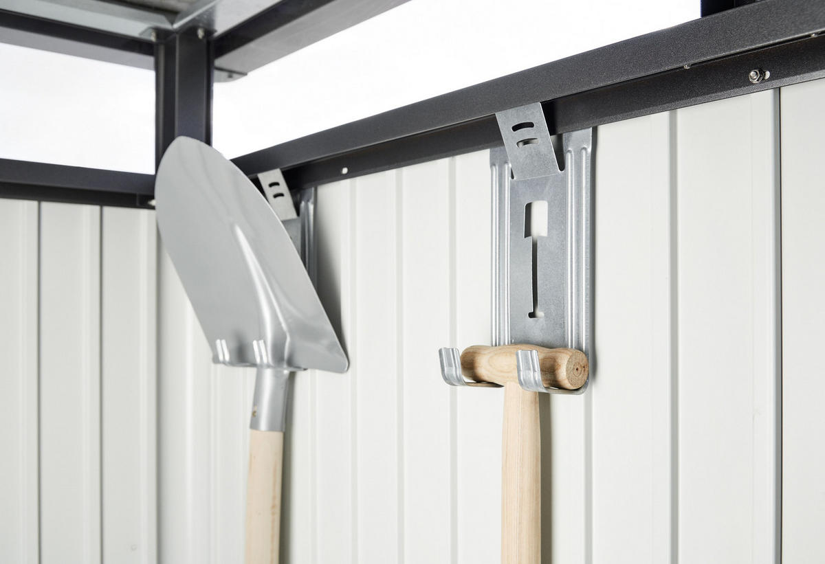 GERÄTEHAUS 260/218/220 cm  - Grau, Design, Metall (260/218/220cm) - Biohort