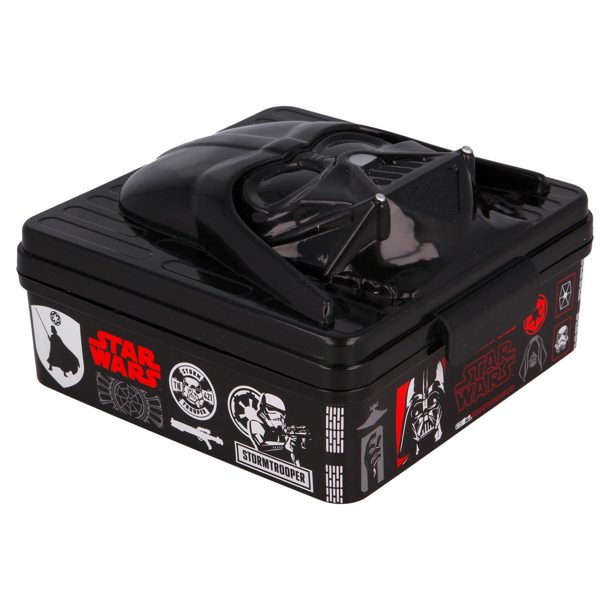LUNCHBOX - Rot/Schwarz, Basics, Kunststoff (13,5/13,5/7,5cm) - Star Wars