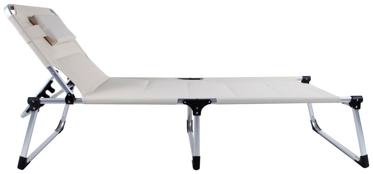 DREIBEINLIEGE 71/40/192 cm  - Grauweiß, MODERN, Textil/Metall (71/40/192cm) - Ambia Garden