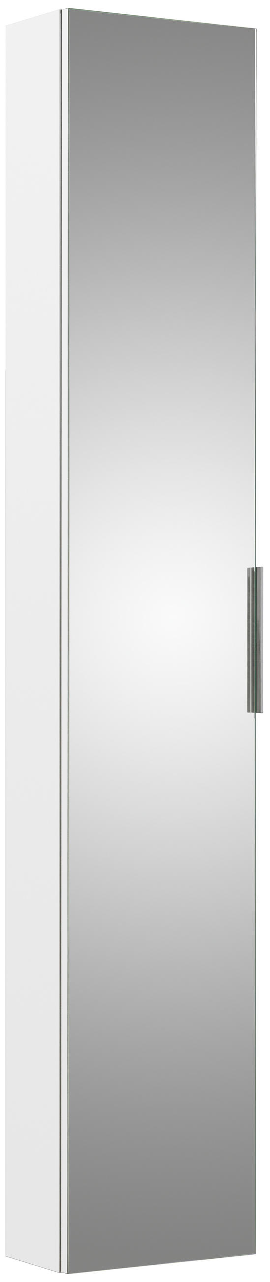 HOCHSCHRANK 30/168/17 cm  - Weiß Hochglanz/Weiß, KONVENTIONELL, Glas/Holzwerkstoff (30/168/17cm) - Sadena