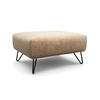 HOCKER Samt Sandfarben  - Sandfarben/Schwarz, Design, Textil/Metall (90/70/46cm) - SENSOO
