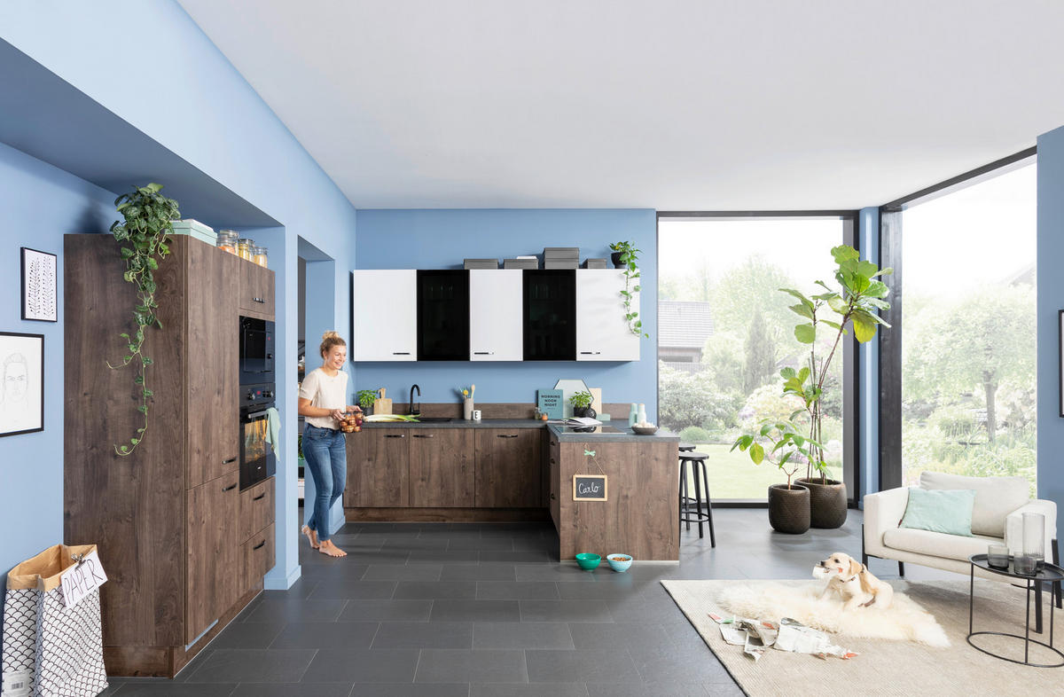 EINBAUKÜCHE  - Basics, Holzwerkstoff - Venda