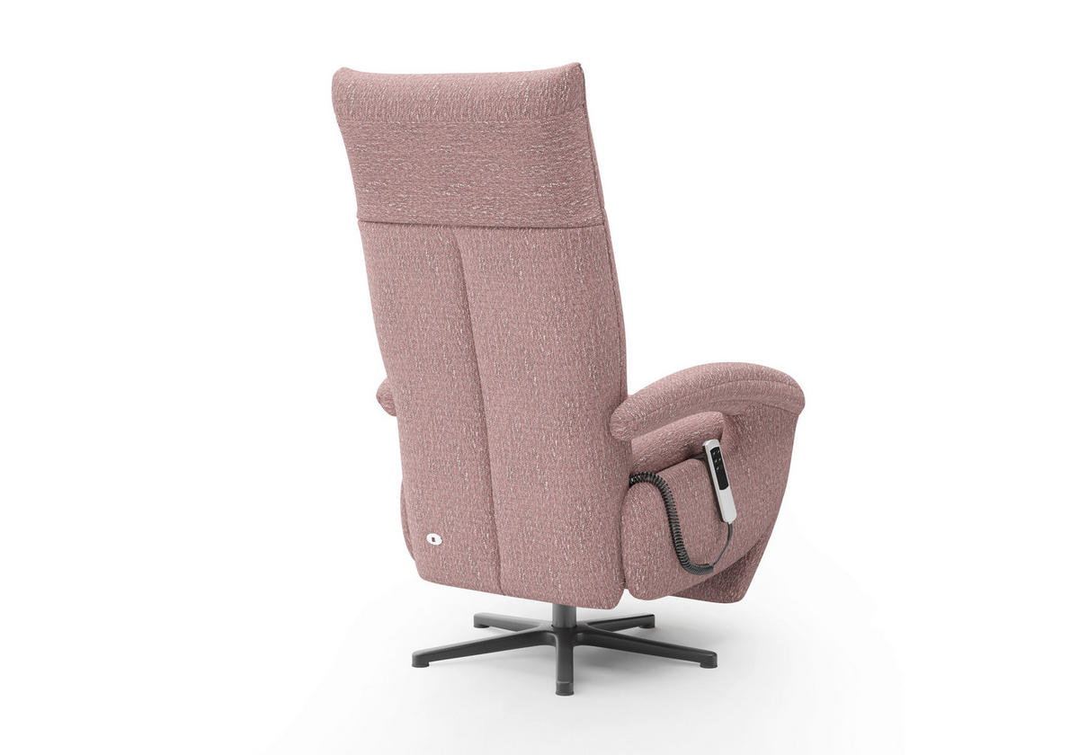 SESSEL in Chenille Aubergine  - Aubergine/Schwarz, Modern, Textil/Metall (74/112/82cm) - Sit & More