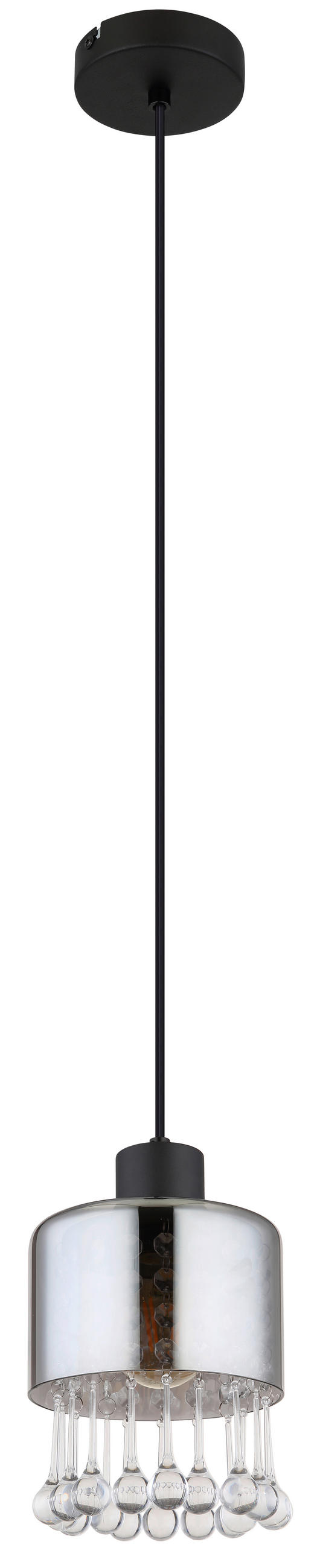 HÄNGELEUCHTE 15/120 cm    - Klar/Schwarz, Konventionell, Glas/Kunststoff (15/120cm) - Globo