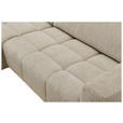 ECKSOFA Beige Chenille  - Beige/Schwarz, Design, Textil/Metall (165/246cm) - Carryhome