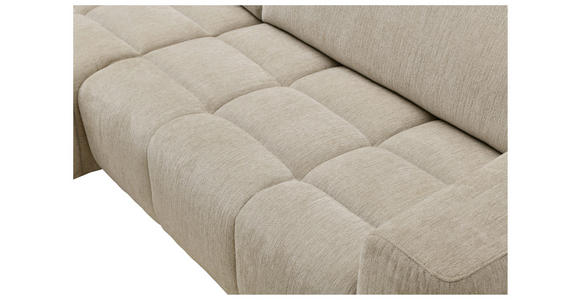 ECKSOFA Beige Chenille  - Beige/Schwarz, Design, Textil/Metall (165/246cm) - Carryhome