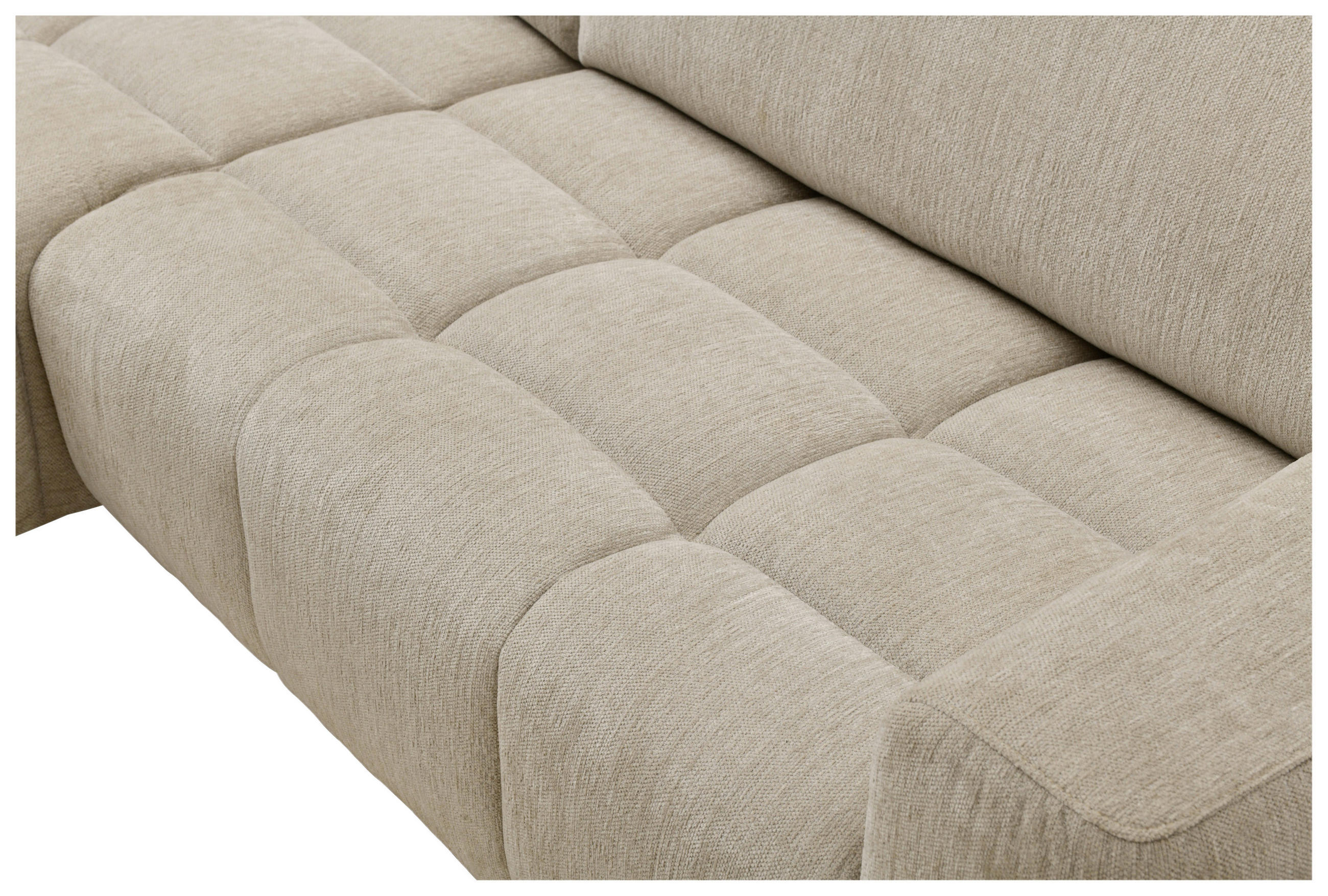 Thumbnail - Carryhome Ecksofa, Beige, Textil, 2-3-Sitzer, L-Form, Ottomane links, 246x165 cm, Relaxfunktion, seitenverkehrt erhältli...