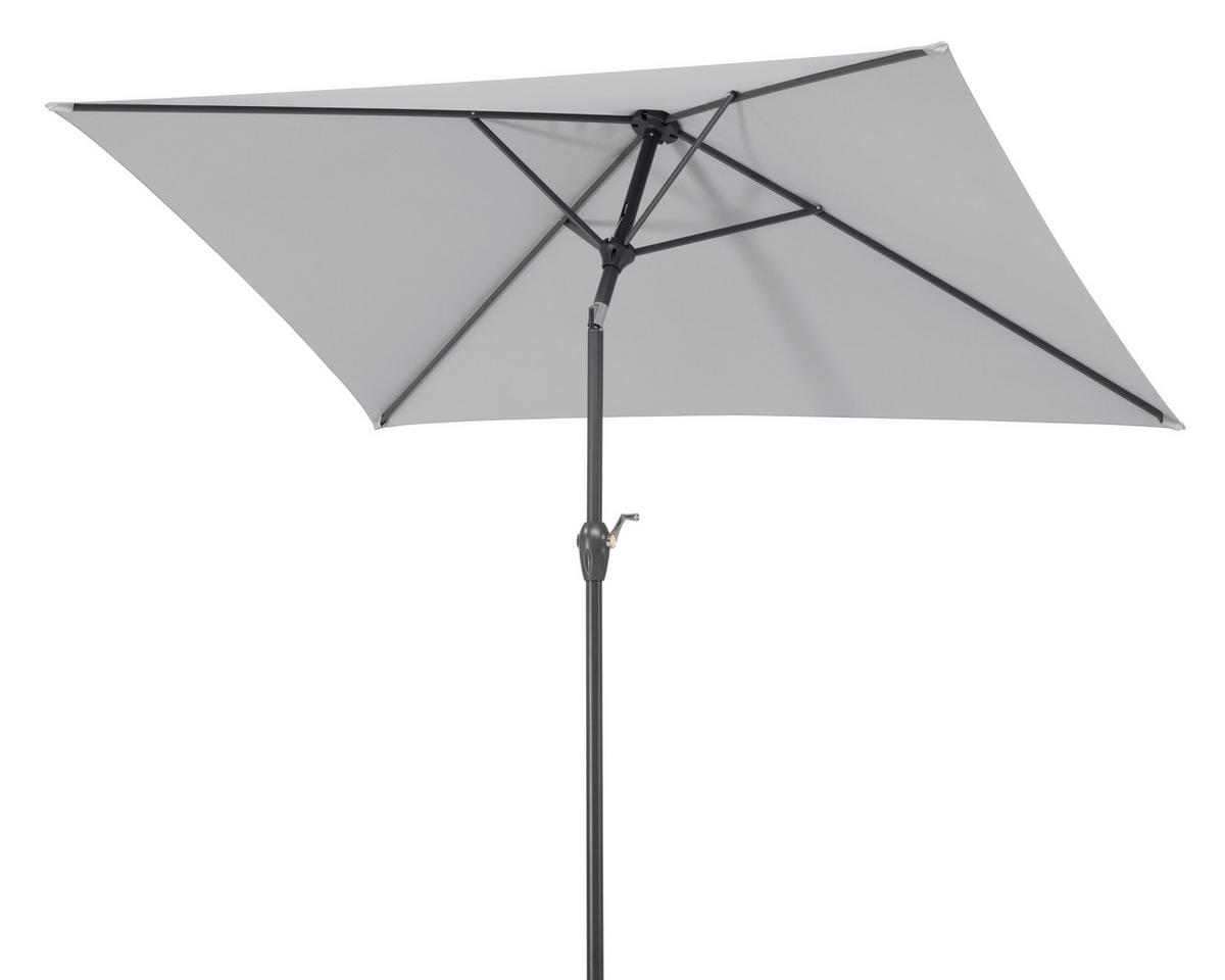 SONNENSCHIRM   - Anthrazit/Silberfarben, Basics, Textil/Metall (210/228/130cm) - Schneider