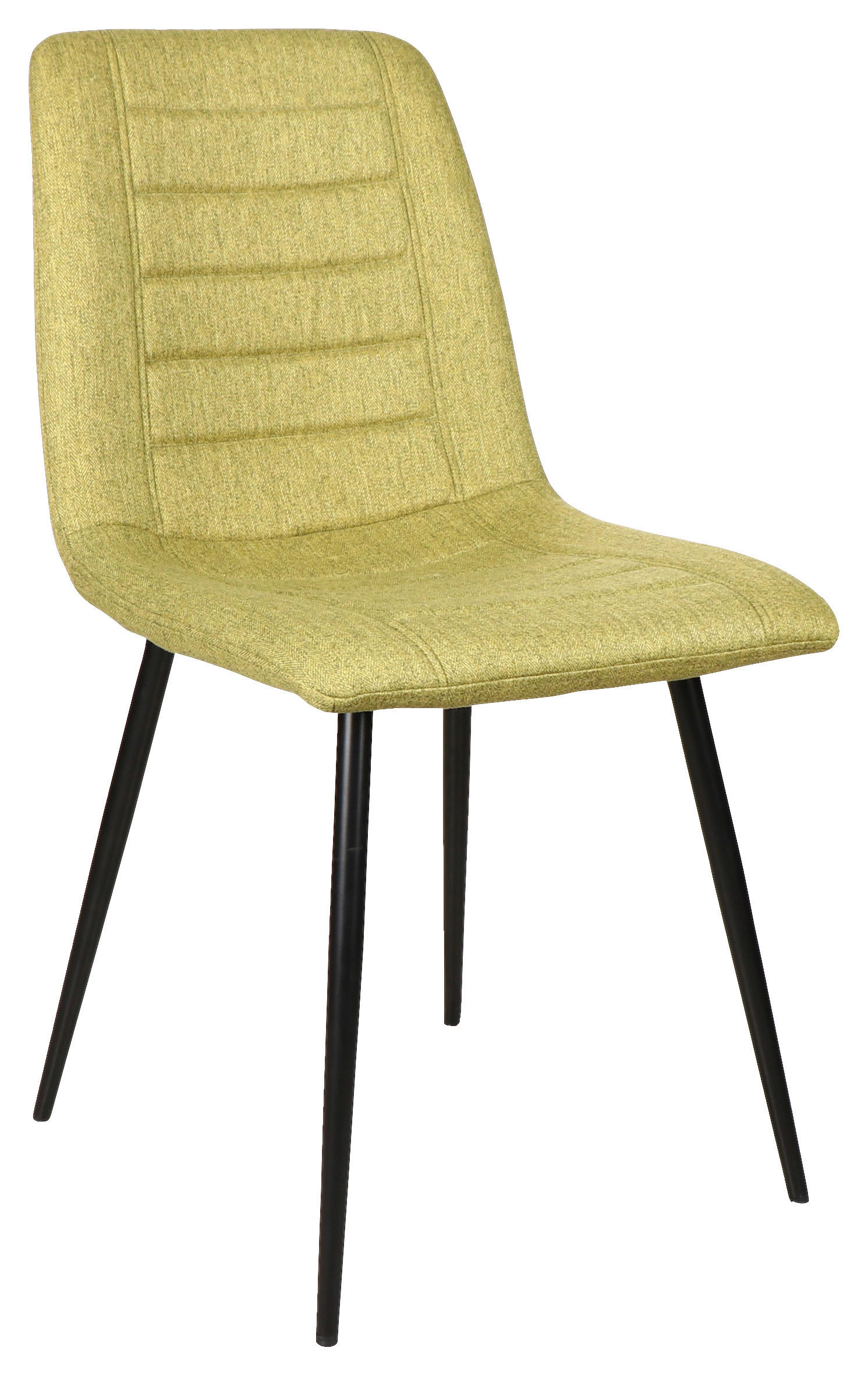 STUHL Webstoff Schwarz, Hellgrün  - Schwarz/Hellgrün, Design, Textil/Metall (45/86/55cm) - Xora