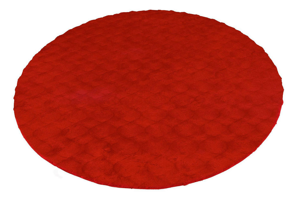 HOCHFLORTEPPICH 120/120 cm My Diamond Rot  - Rot, Design, Textil (120/120cm) - Obsession