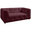 2-SITZER-SOFA in Mikrofaser Bordeaux  - Bordeaux/Schwarz, Design, Kunststoff/Textil (184/72/95cm) - Livetastic
