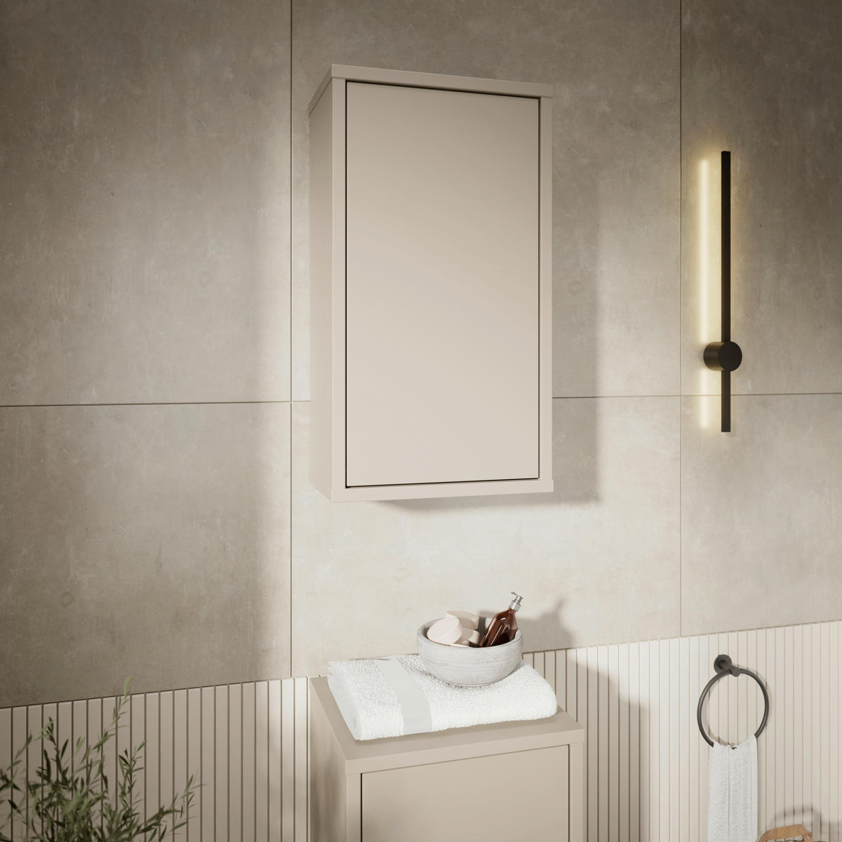 HÄNGESCHRANK 39,8/72/23,8 cm  - Taupe, MODERN, Holzwerkstoff (39,8/72/23,8cm) - Xora