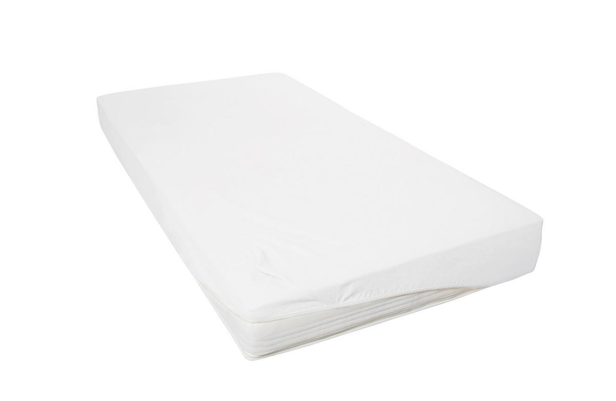 SPANNLEINTUCH Frottee  - Weiß, Basics, Textil (190/200cm)