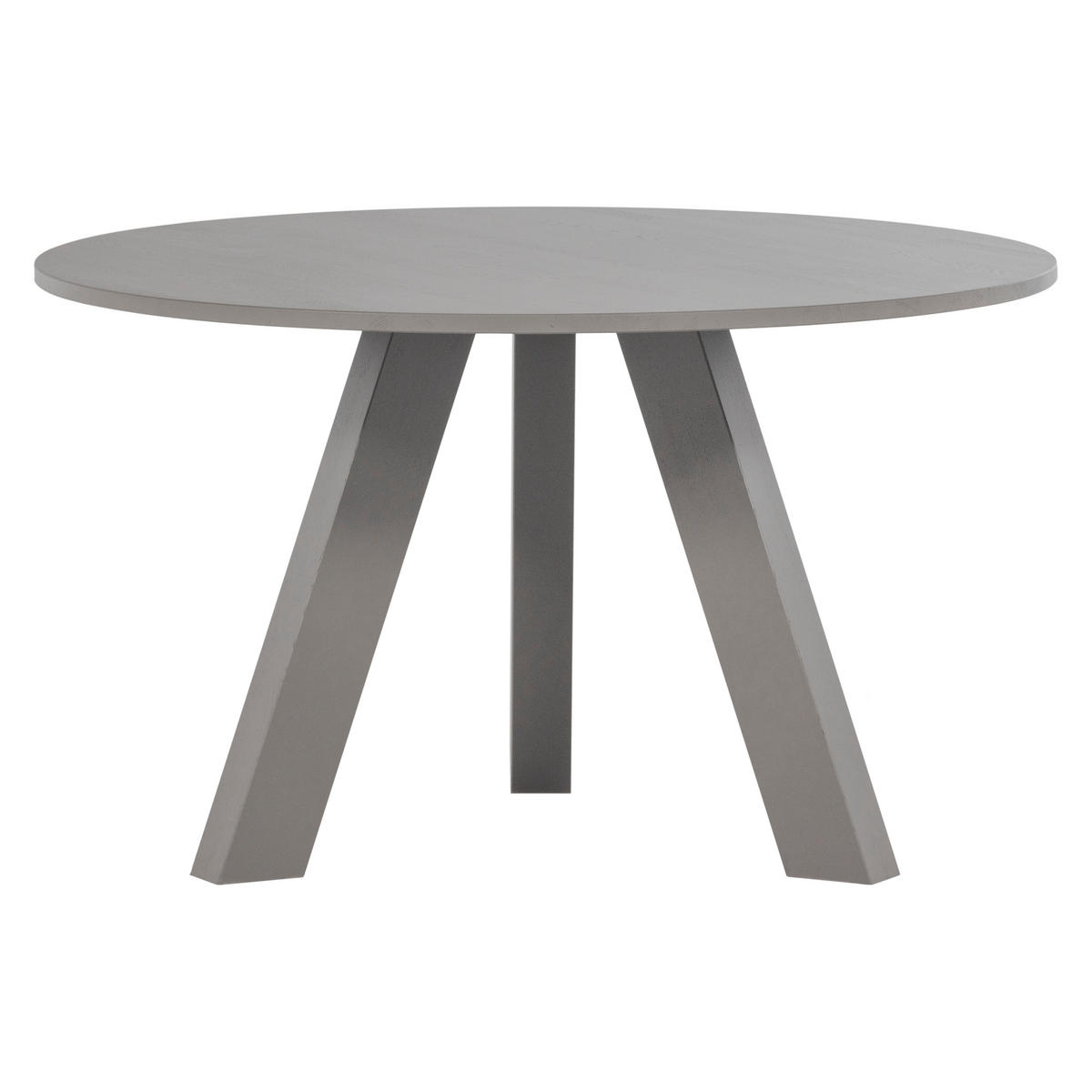 ESSTISCH 129/129/75 cm Echtholz  Holz rund Grau  - Grau, MODERN, Holz (129/129/75cm) - Livetastic
