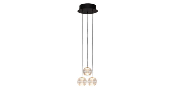 LED-HÄNGELEUCHTE 25/150 cm - Klar/Schwarz, Design, Kunststoff/Metall (25/150cm) - Dieter Knoll