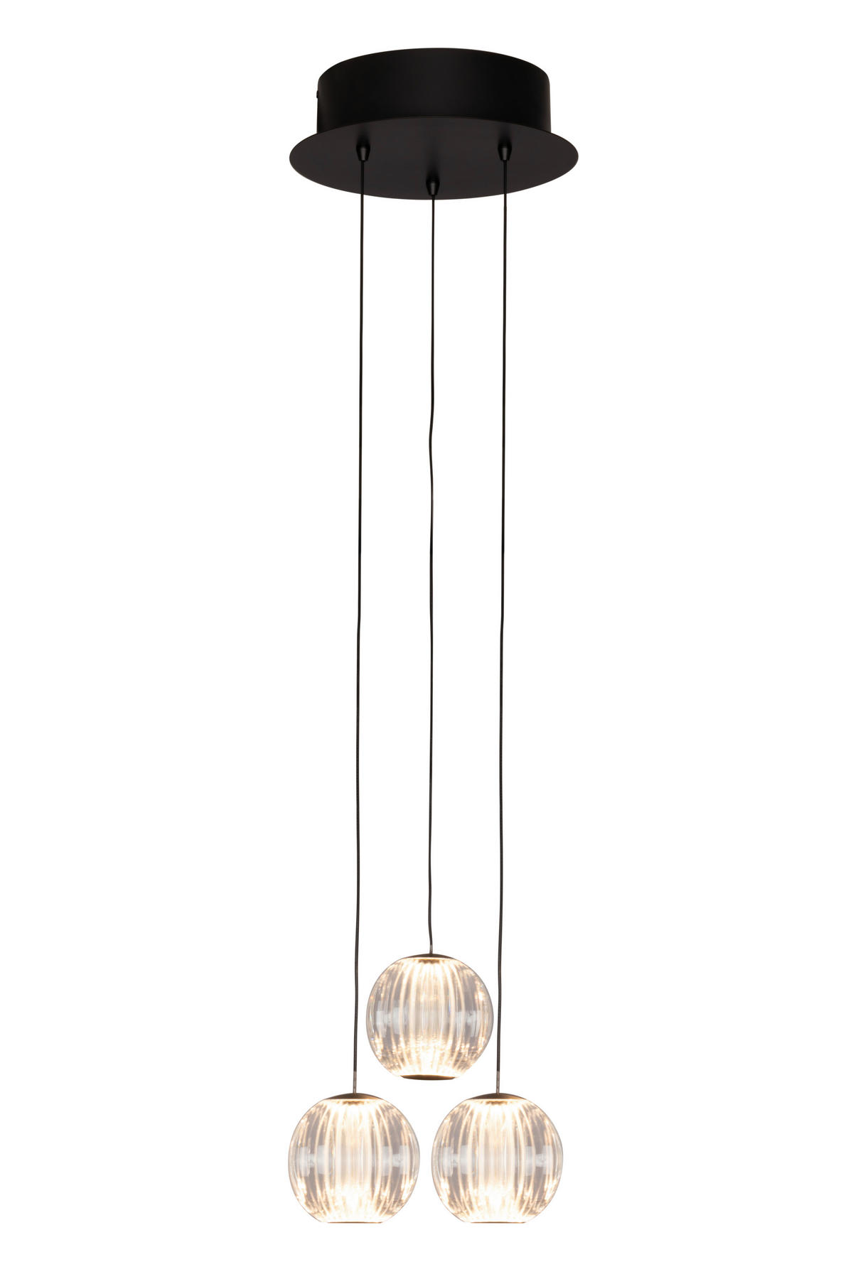 LED SVJETILJKA VISEĆA  25/150 cm      New York  - prozirno/crna, Design, metal/plastika (25/150cm) - Dieter Knoll
