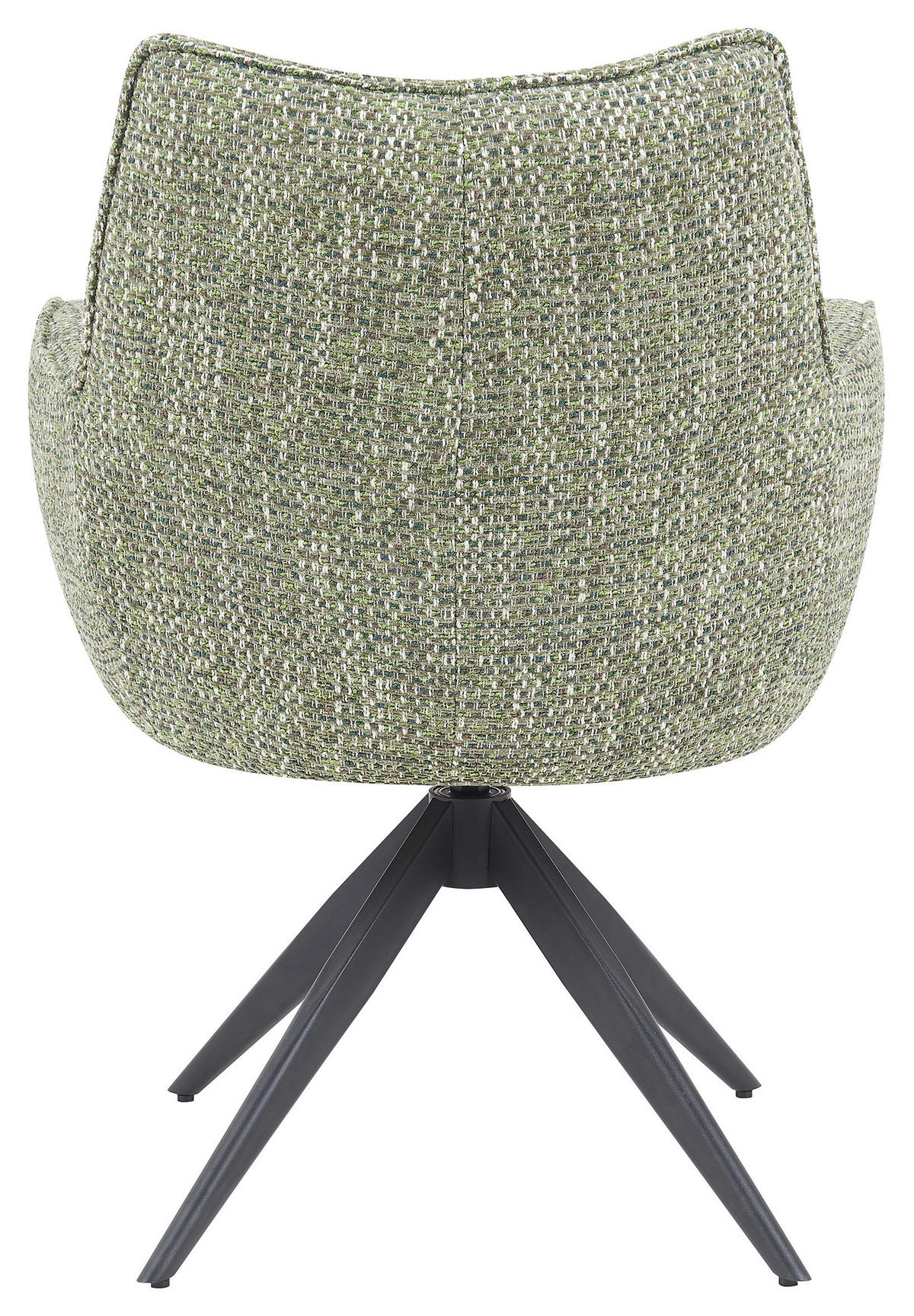 ARMLEHNSTUHL  in Chenille  - Schwarz/Grün, MODERN, Textil/Metall (63/88/63cm) - Livetastic