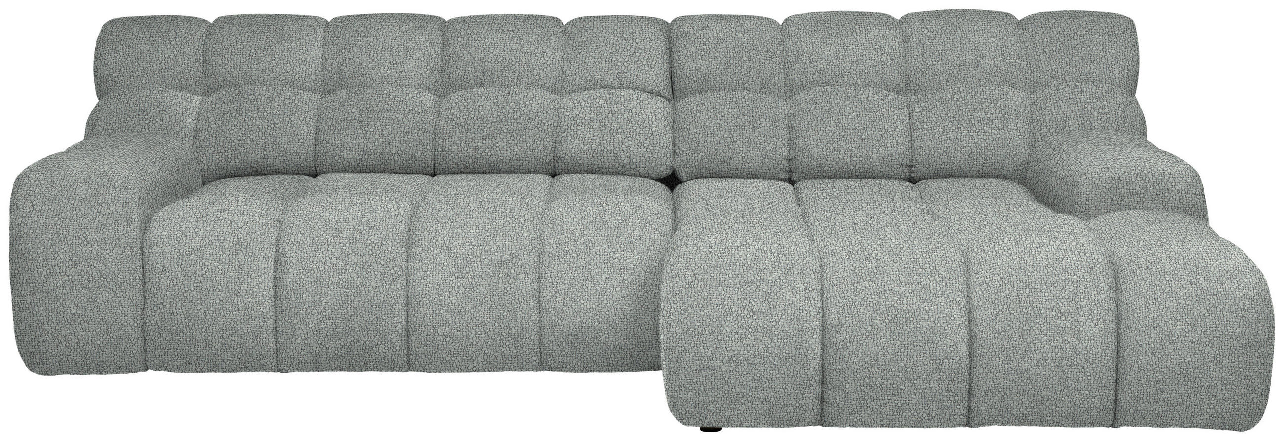 ECKSOFA in Webstoff Hellgrau  297/180 cm  - Hellgrau/Schwarz, MODERN, Kunststoff/Textil (297/180cm) - Welnova