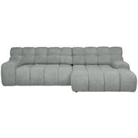 ECKSOFA in Webstoff Hellgrau  297/180 cm  - Hellgrau/Schwarz, MODERN, Kunststoff/Textil (297/180cm) - Welnova