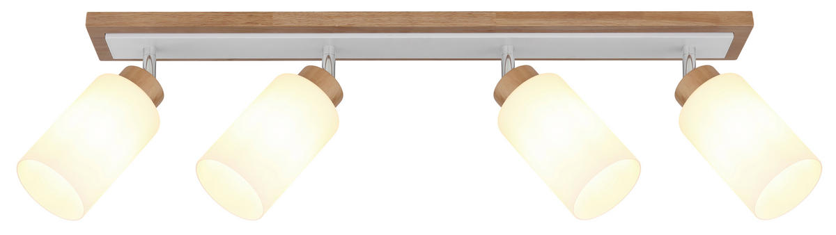 STRAHLER Rowena 81/10,3/22 cm  - Chromfarben/Opal, Design, Glas/Holz (81/10,3/22cm) - Globo