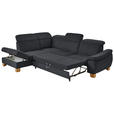 ECKSOFA in Flachgewebe Anthrazit  - Wildeiche/Anthrazit, Natur, Holz/Textil (243/301cm) - Voleo