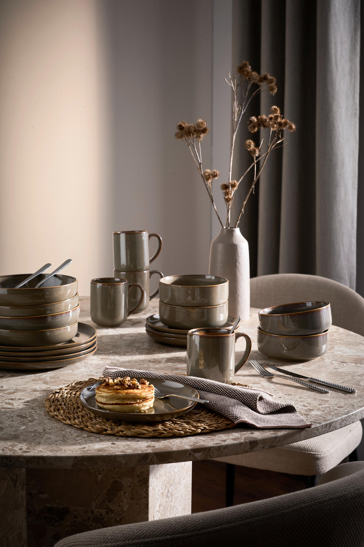 KOMBISERVICE Marbella 20-teilig  - Braun, Trend, Keramik - Novel