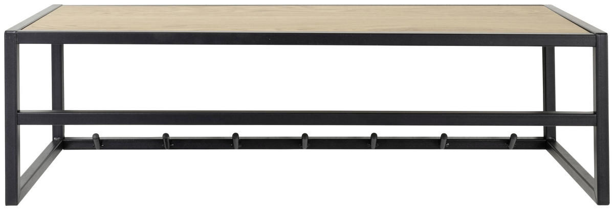 VÄGGHÄNGARE 77/28/22 cm  - skogsek/svart, Trend, metall/trämaterial (77/28/22cm) - MID.YOU