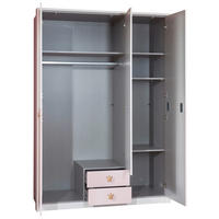 OMARA S KLASIČNIMI VRATI, bela, pink  - roza/pink, Konvencionalno, leseni material (139/199/58cm) - Ti'me