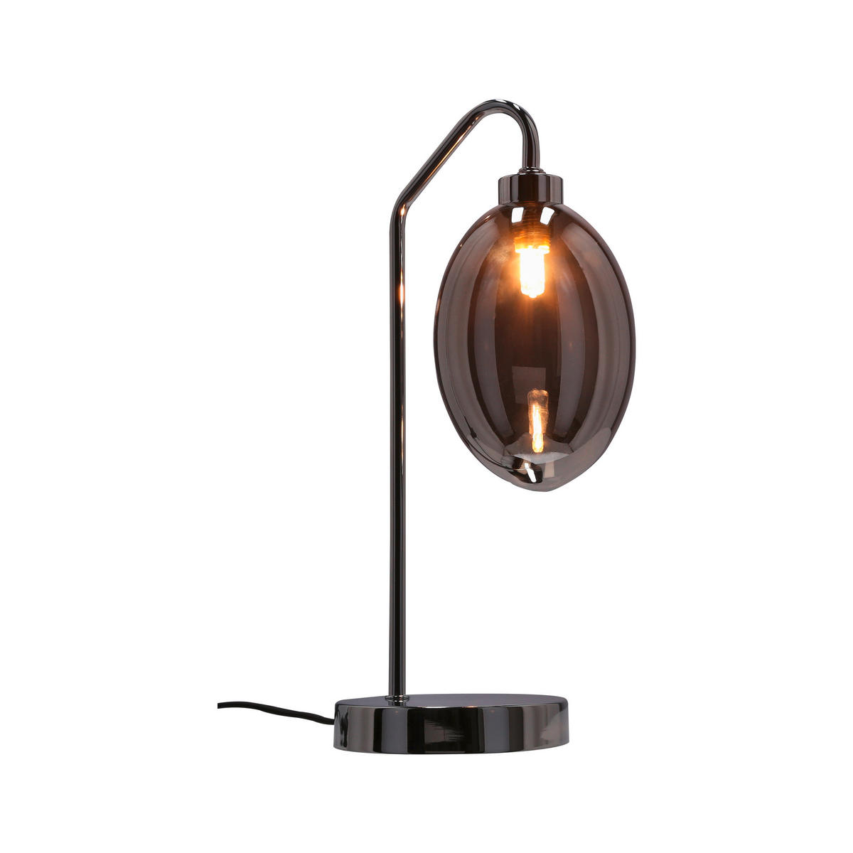 TISCHLEUCHTE Lukka 13/16/36 cm   - Chromfarben/Edelstahlfarben, Design, Glas/Metall (13/16/36cm)