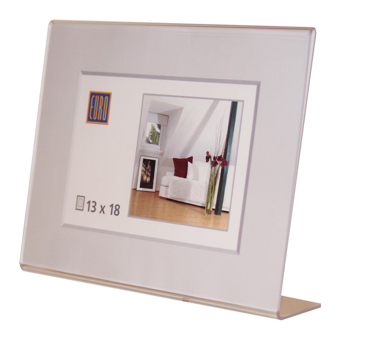 RÁM NA OBRAZY, 1 foto 13 cm x 18 cm - číra, Basics (18/13cm)