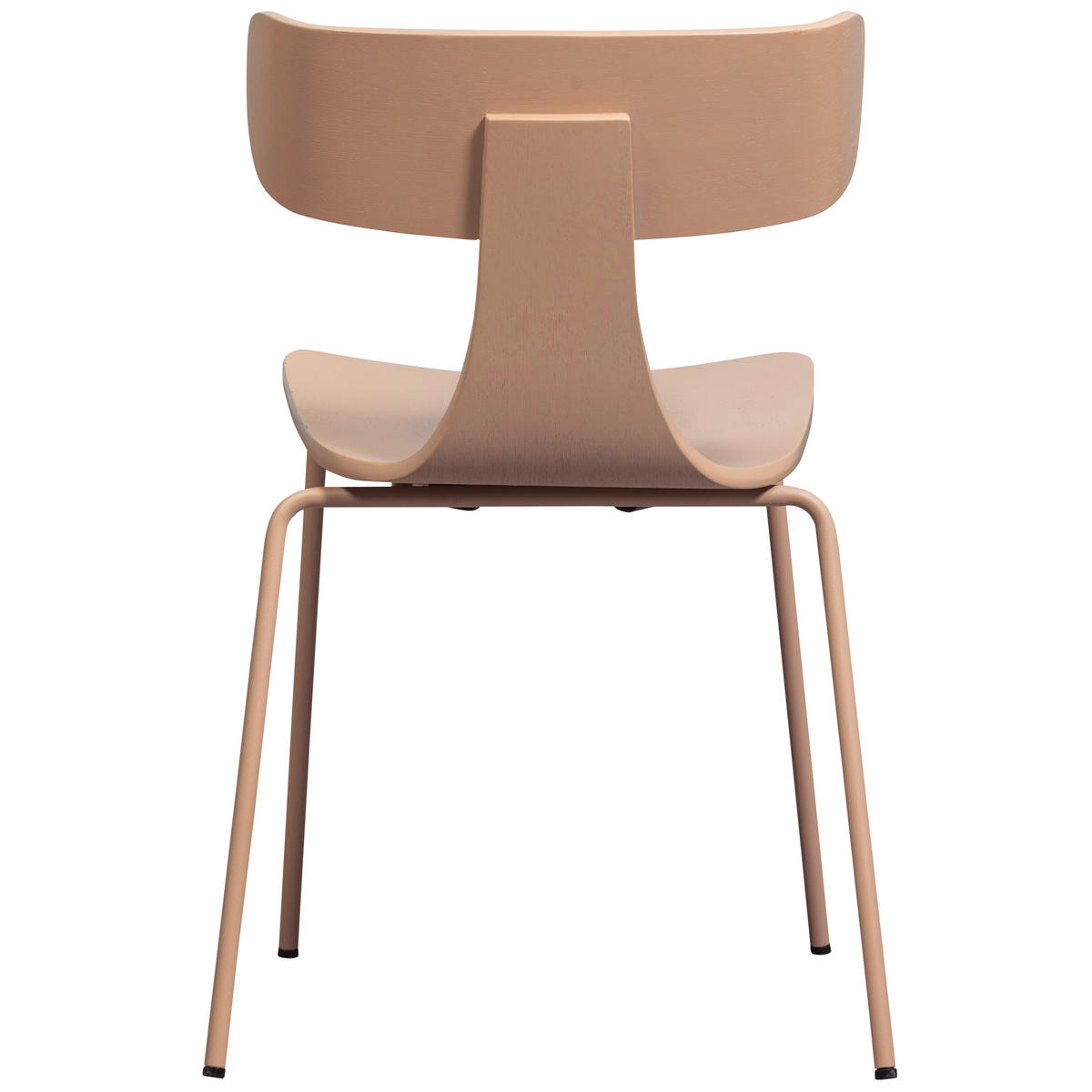 STUHL-SET 2 Stück stapelbar, abwischbar   - Sandfarben, Design, Holz/Metall (50/77,5/52cm) - Livetastic