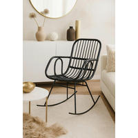 SCHAUKELSTUHL in Schwarz  - Schwarz, Natur, Holz/Metall (57/95/84cm) - MID.YOU