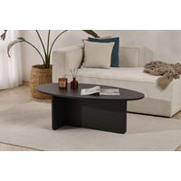 COUCHTISCH 120/40/65 cm Freiform Schwarz  - Schwarz, Design, Holzwerkstoff (120/40/65cm) - MID.YOU