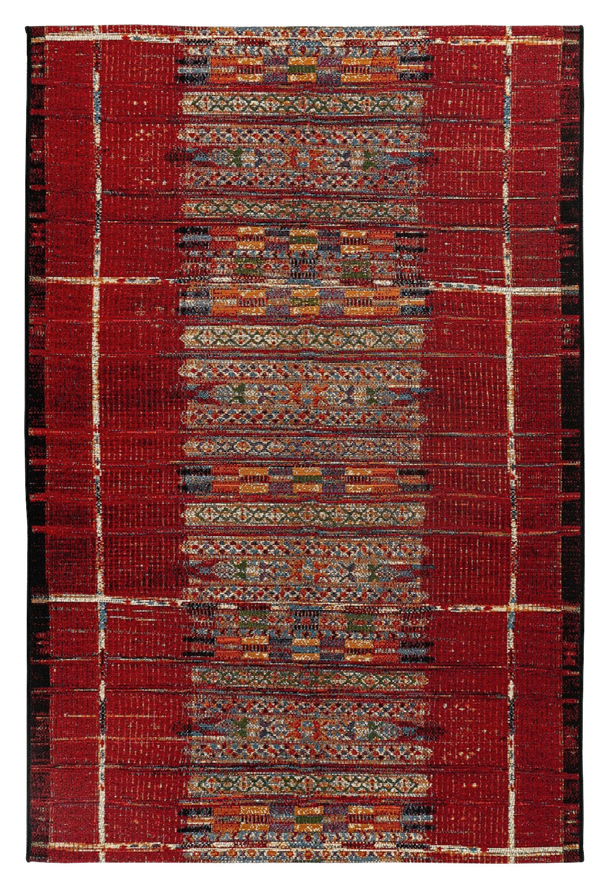 COVOR PENTRU EXTERIOR   - multicolor/roșu, Design, textil (80/150cm) - Novel
