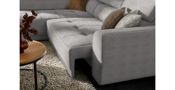 ECKSOFA in Struktur Taupe 205/284 cm - Taupe/Schwarz, Design, Kunststoff/Textil (205/284cm) - Xora